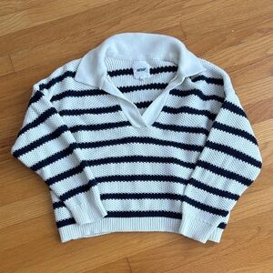 Aerie Striped V-Neck Sweater